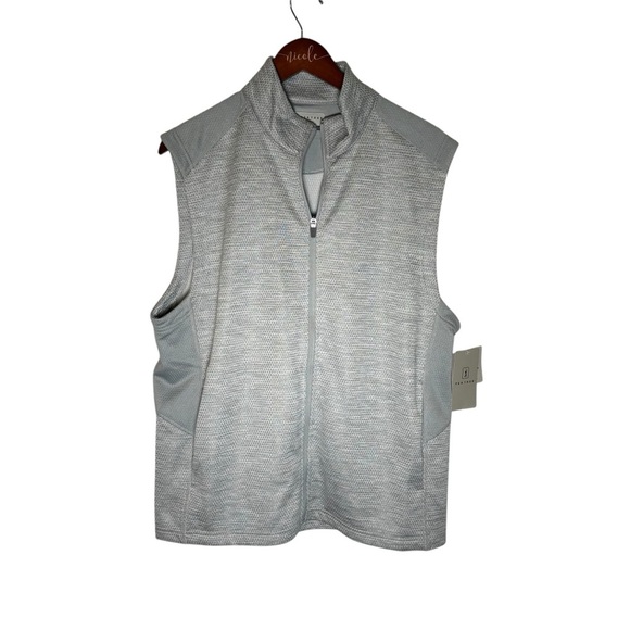 NWT PGA TOUR APPAREL Men's Two Tone Space Dye Full Zip Golf Vest- Size Medium - Picture 1 of 6